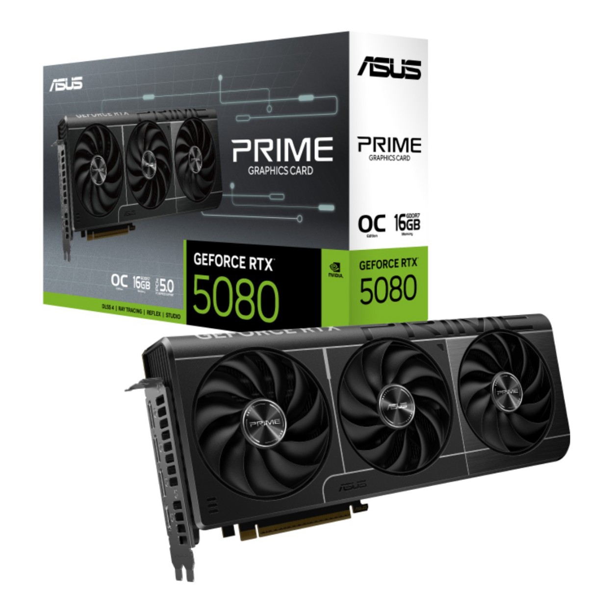 16 GB ASUS PRIME-RTX5080-O16G RTX 5080 GDDR7 256bit OC HDMI 3xDP DLSS4 EKRAN KAR (5)