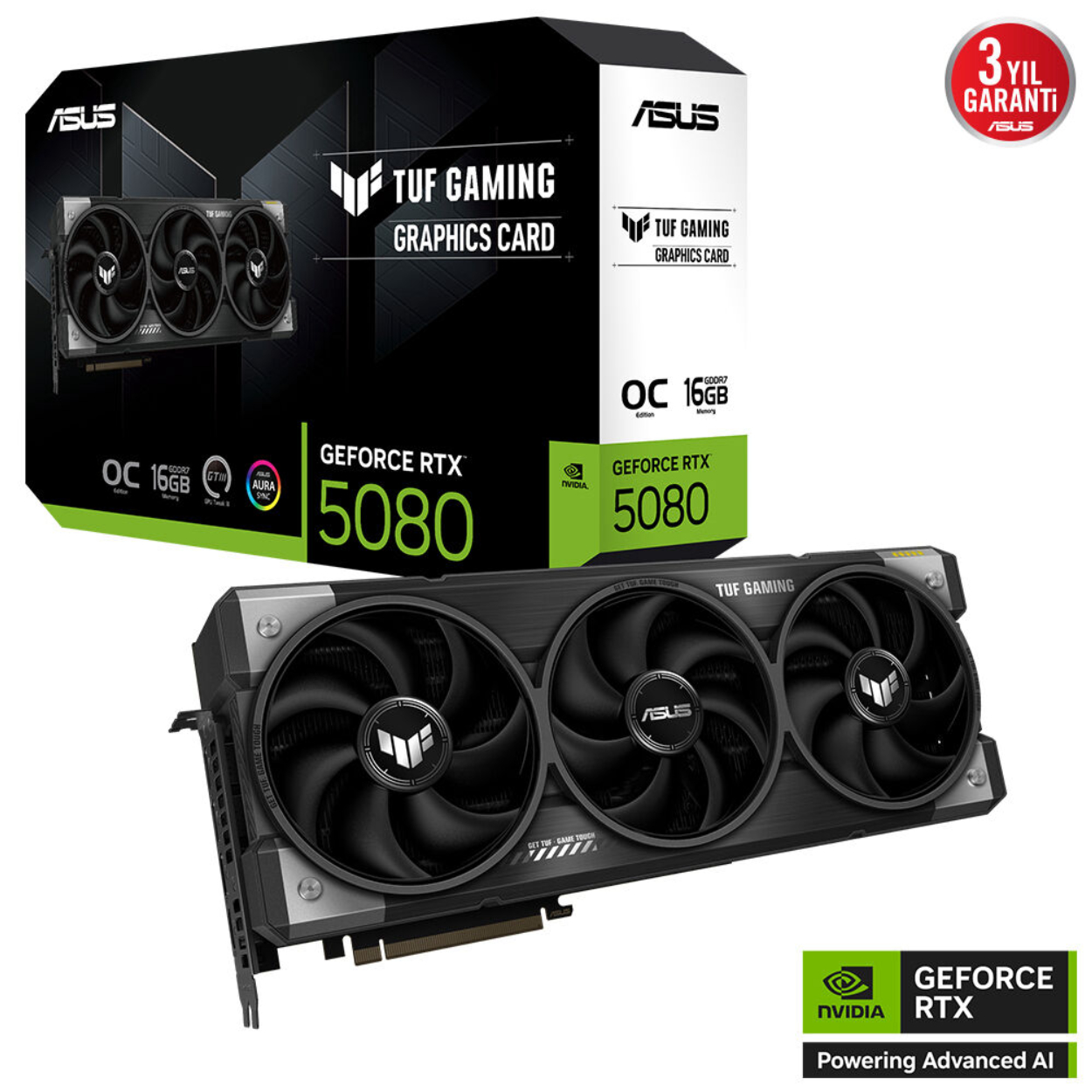 16 GB ASUS TUF-RTX5080-O16G-GAMING RTX 5080 GDDR7 256bit OC 2xHDMI 3xDP RGB DLSS (9)
