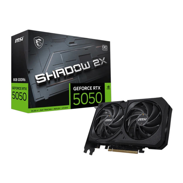 8 GB MSI RTX 5050 SHADOW 2X OC GDDR6 128B DX12 PCIE 5.0 X16 (3XDP 1XHDMI)