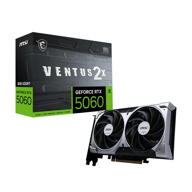 8 GB MSI RTX 5060 8G VENTUS 2X OC GDDR7 128B DX12 PCIE 5.0 X16 (3xDP 1xHDMI)